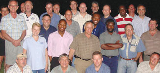 Some of the Vaal branch members at the first gathering of 2010